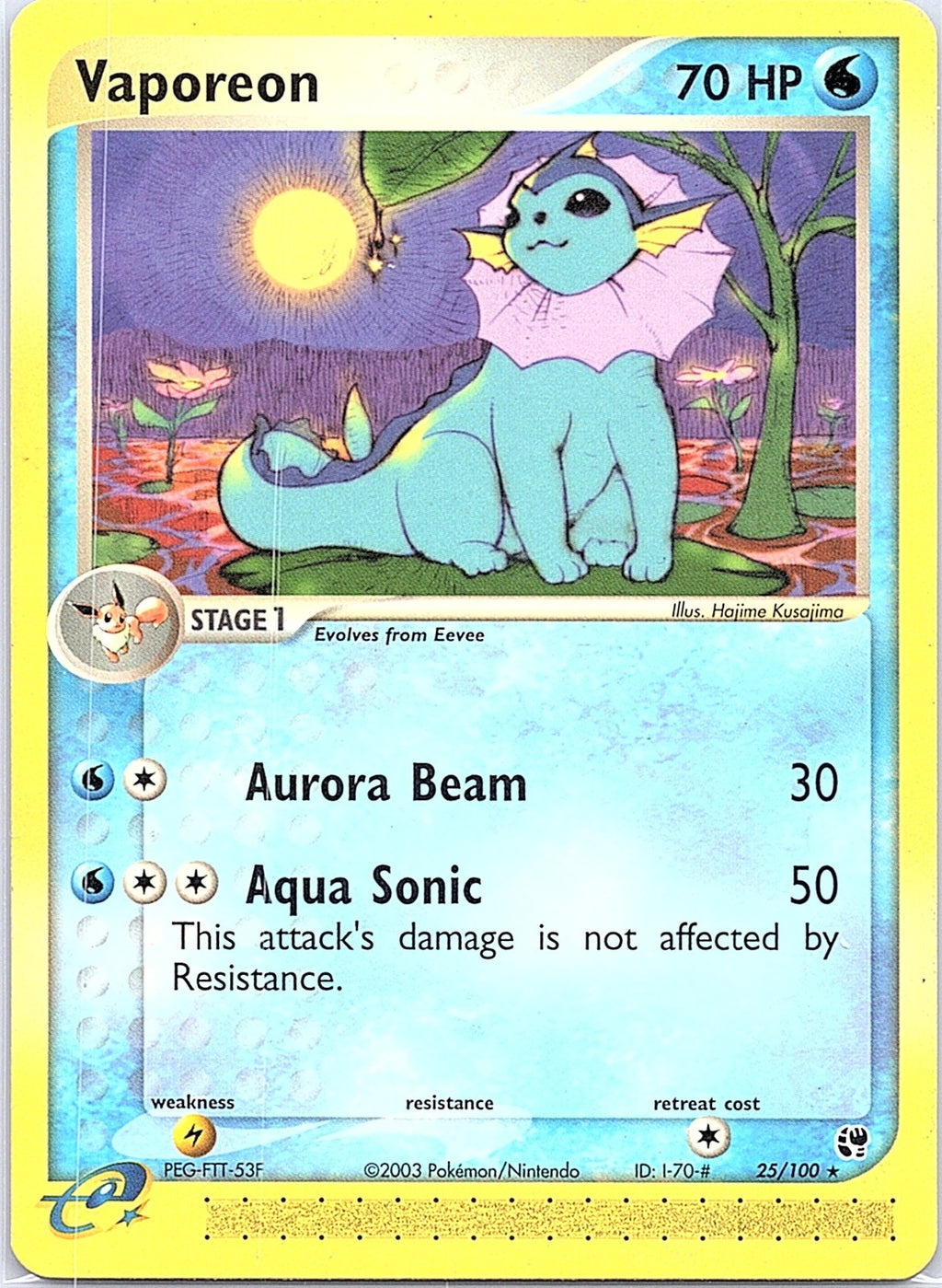 2003 - Pokémon TCG - Vaporeon - Sandstorm - 25/100 - LP -