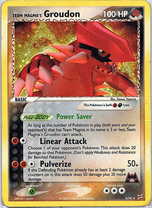 2004 - Pokémon TCG - Team Magma's Groudon - EX Team Magma vs Team Aqua - 9/95 - HP - Pack Daddies Card Co