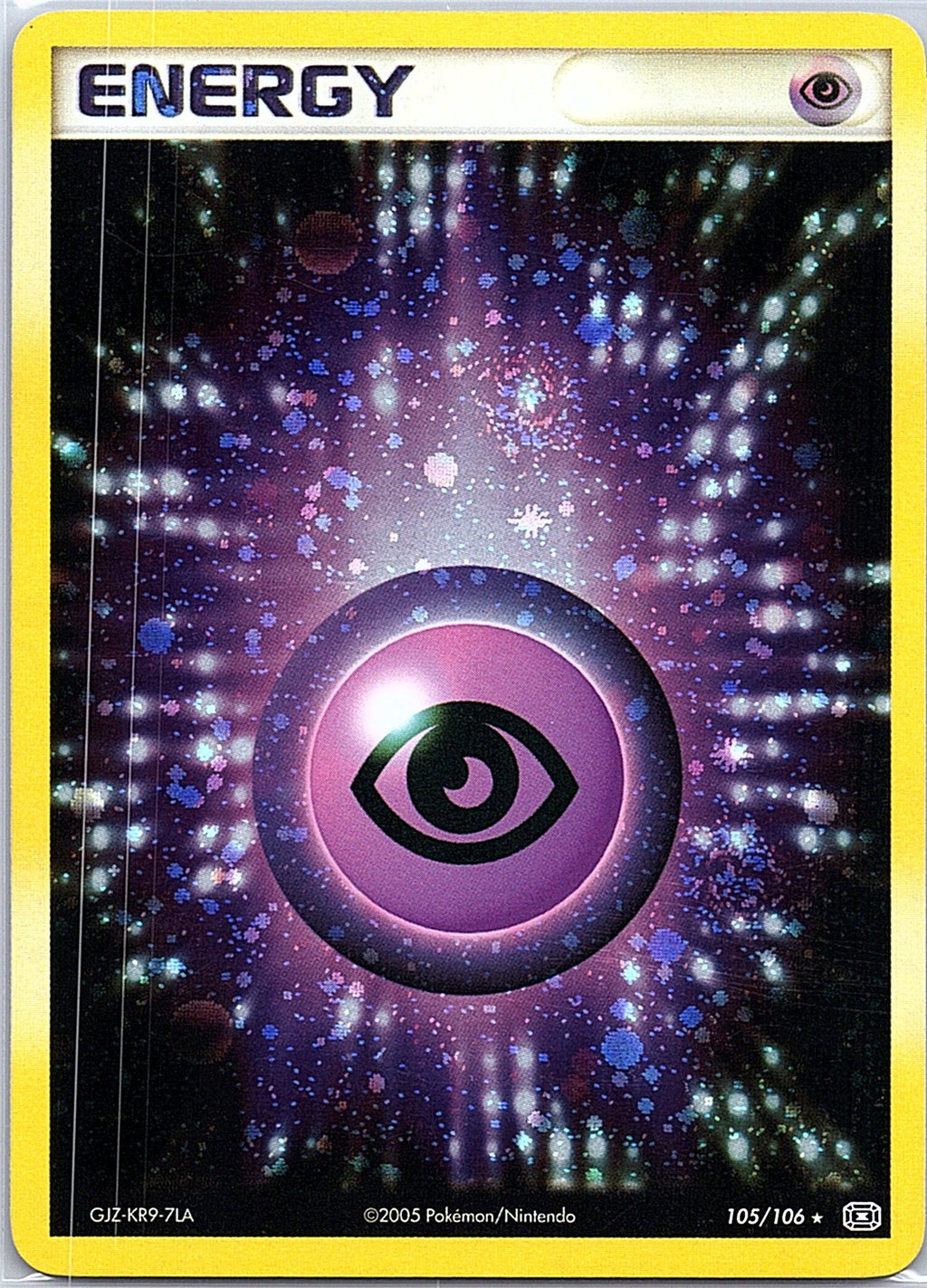 2005 - Pokémon TCG - Psychic Energy - Emerald - 105/106 - LP (Multiple Swirls) - Holo - Pack Daddies Card Co