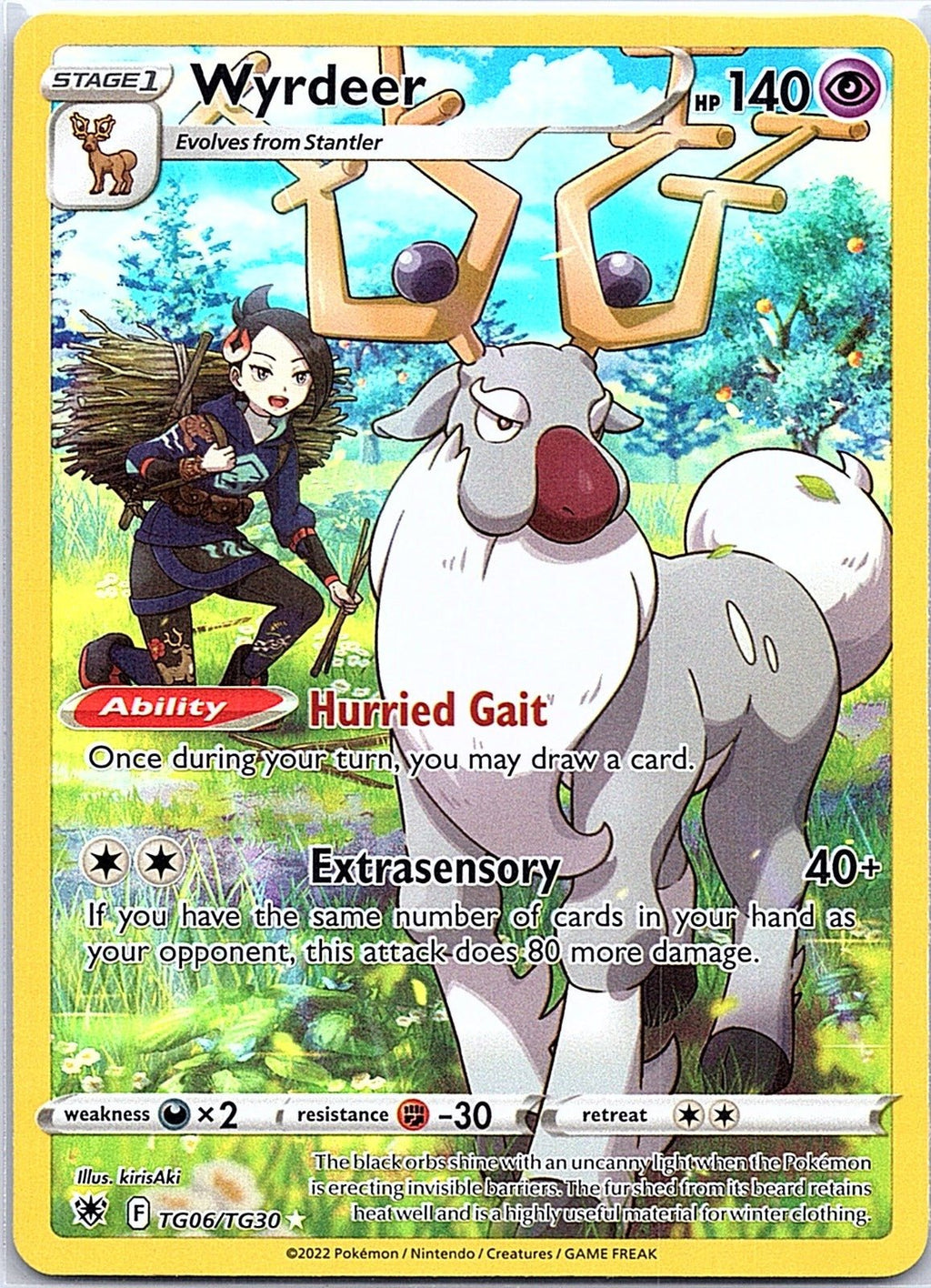 2022 - Pokémon TCG - Wyrdeer - SWSH10: Astral Radiance Trainer Gallery - TG06/TG30 - NM - Pack Daddies Card Co