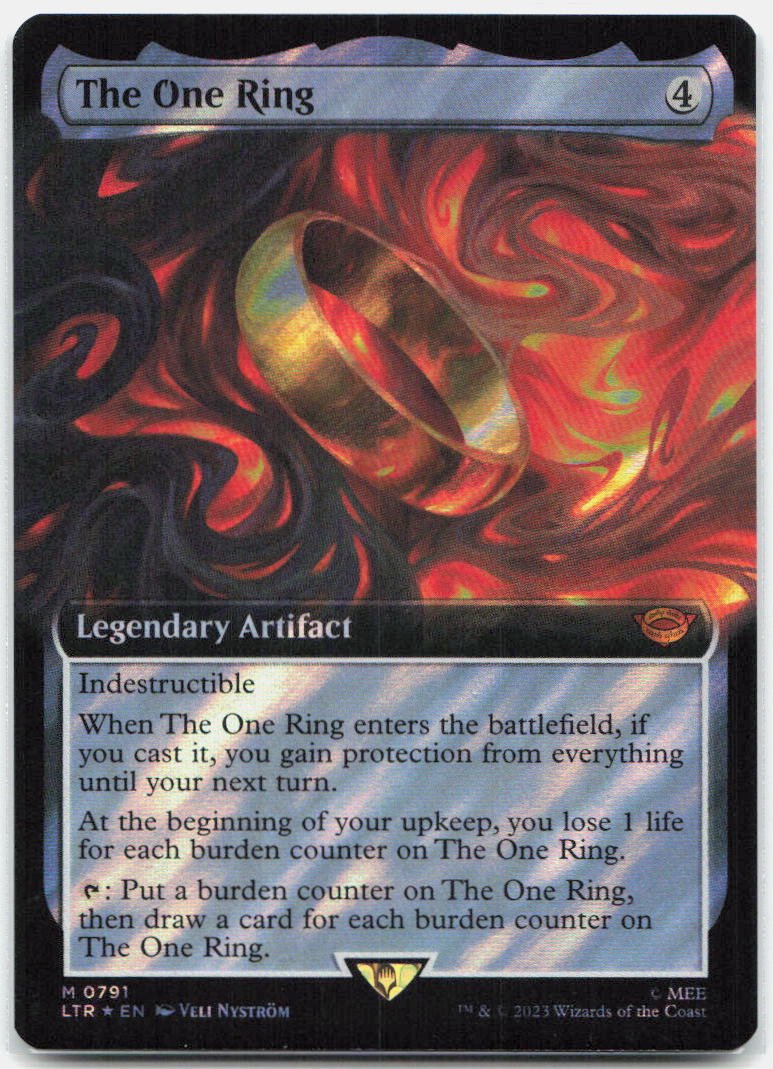 2023 - Magic: The Gathering - The One Ring (Extended Art) (Surge Foil) - Universes Beyond: The Lord of the Rings: Tales of Middle-earth - 791 - NM - Foil - Pack Daddies Card Co