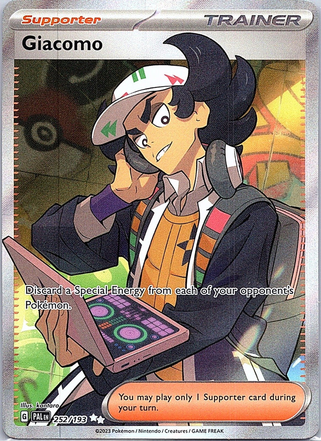 2023 - Pokémon TCG - Giacomo - SV02: Paldea Evolved - 252/193 - NM - Pack Daddies Card Co