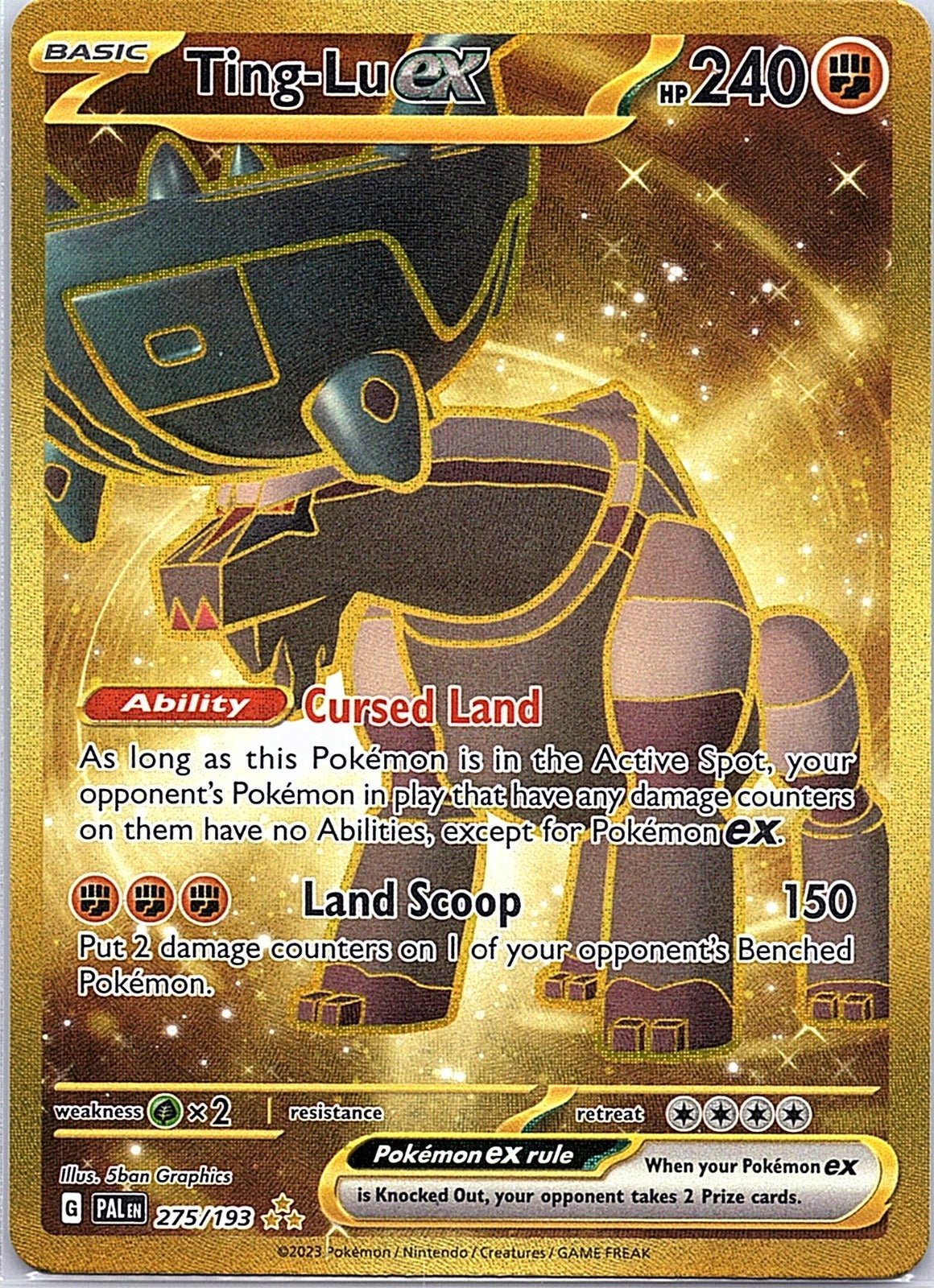 2023 - Pokémon TCG - Ting-Lu ex - SV02: Paldea Evolved - 275/193 - NM - Pack Daddies Card Co