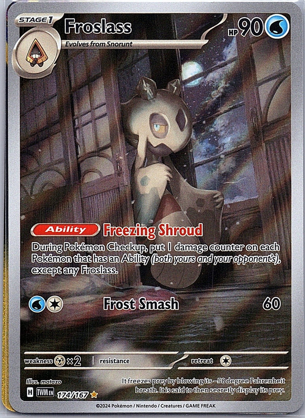 2024 - Pokémon TCG - Froslass - SV06: Twilight Masquerade - 174/167 - NM - Pack Daddies Card Co