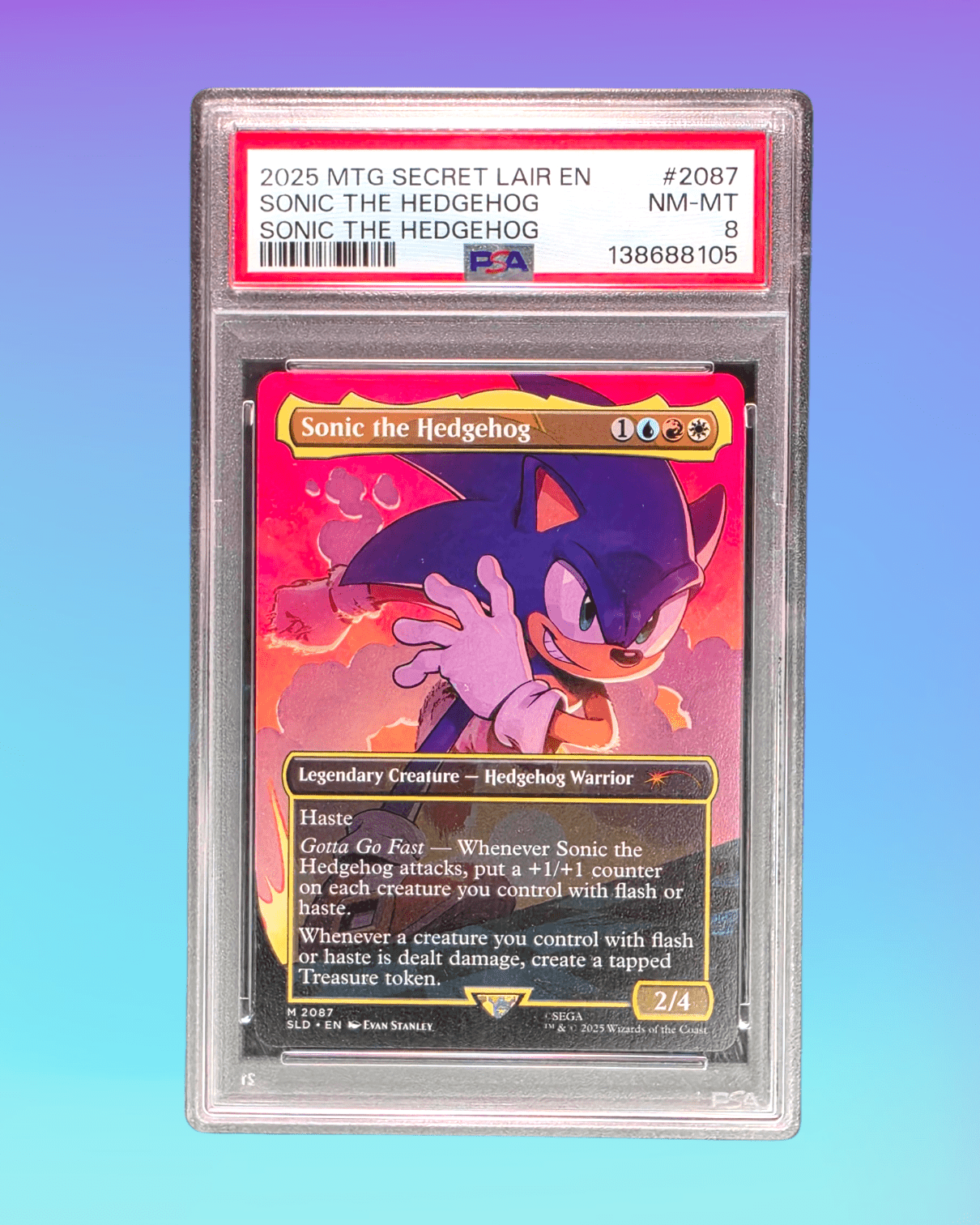 2025 - MTG - Secret Lair - Sonic: Friends and Foes - Complete Set - PSA 8 (Sequentially Graded) - Pack Daddies Card Co