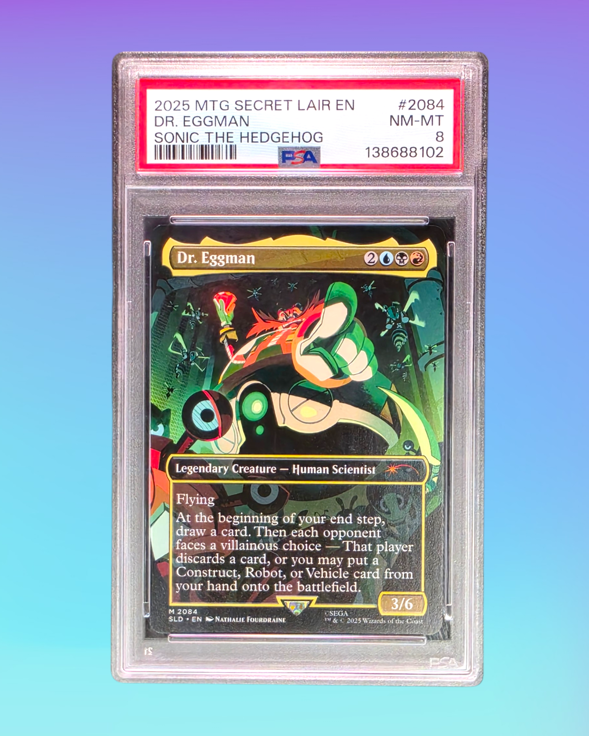 2025 - MTG - Secret Lair - Sonic: Friends and Foes - Complete Set - PSA 8 (Sequentially Graded) - Pack Daddies Card Co
