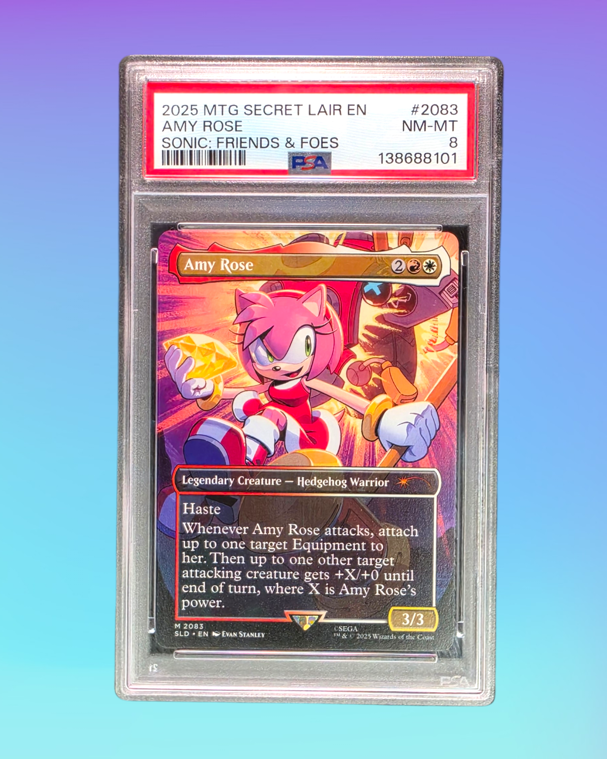 2025 - MTG - Secret Lair - Sonic: Friends and Foes - Complete Set - PSA 8 (Sequentially Graded) - Pack Daddies Card Co