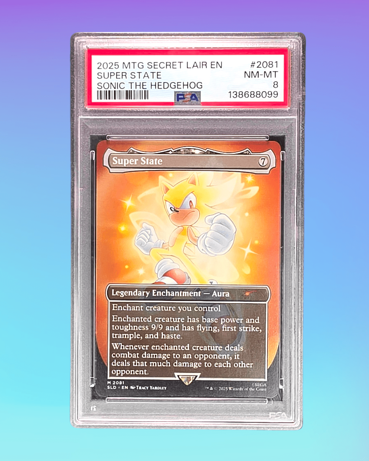 2025 - MTG - Secret Lair - Sonic: Friends and Foes - Complete Set - PSA 8 (Sequentially Graded) - Pack Daddies Card Co