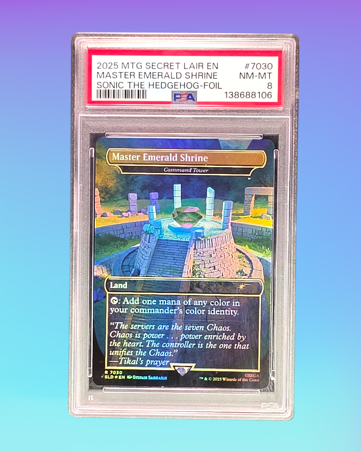 2025 - MTG - Secret Lair - Sonic: Friends and Foes - Complete Set - PSA 8 (Sequentially Graded) - Pack Daddies Card Co