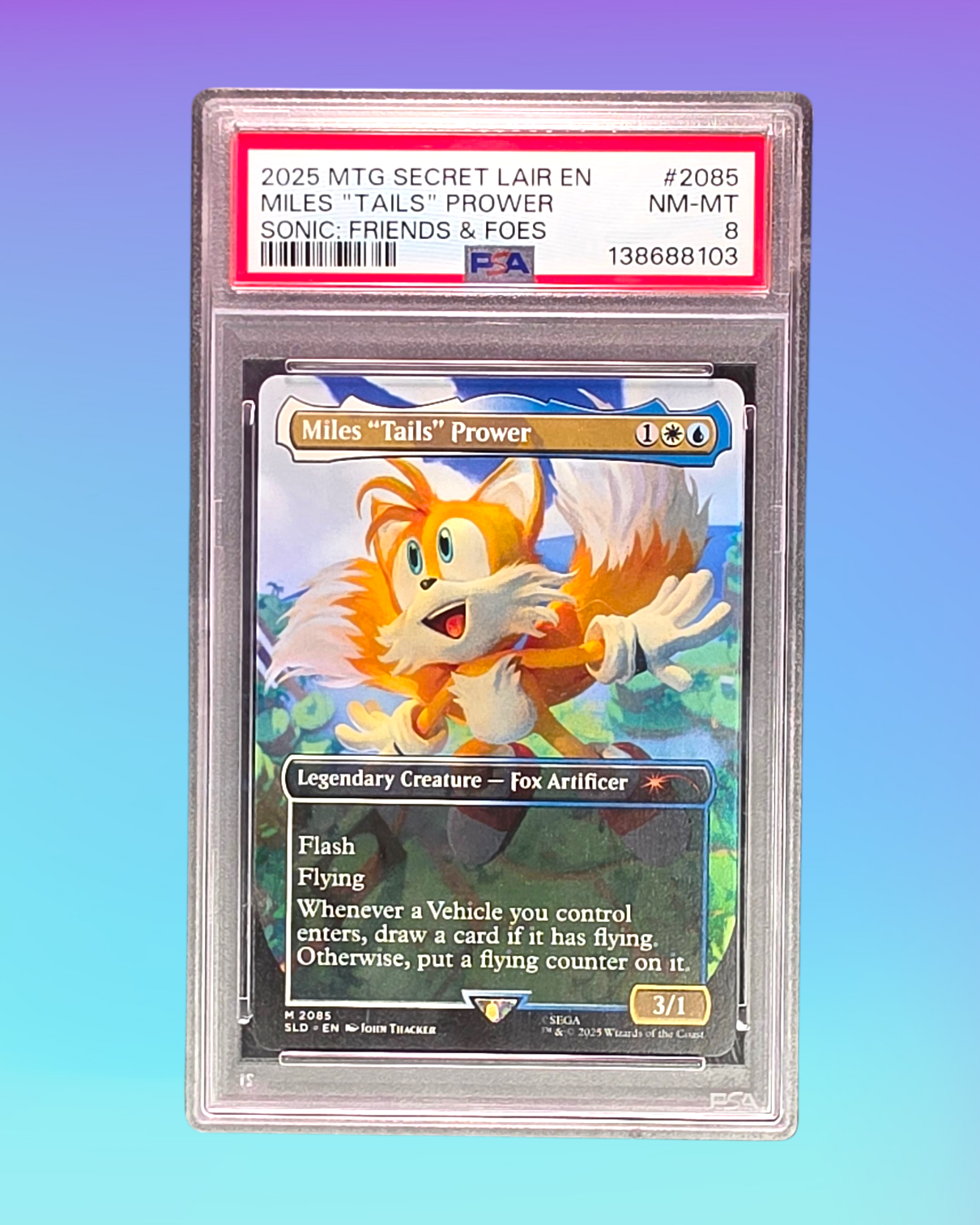 2025 - MTG - Secret Lair - Sonic: Friends and Foes - Complete Set - PSA 8 (Sequentially Graded) - Pack Daddies Card Co