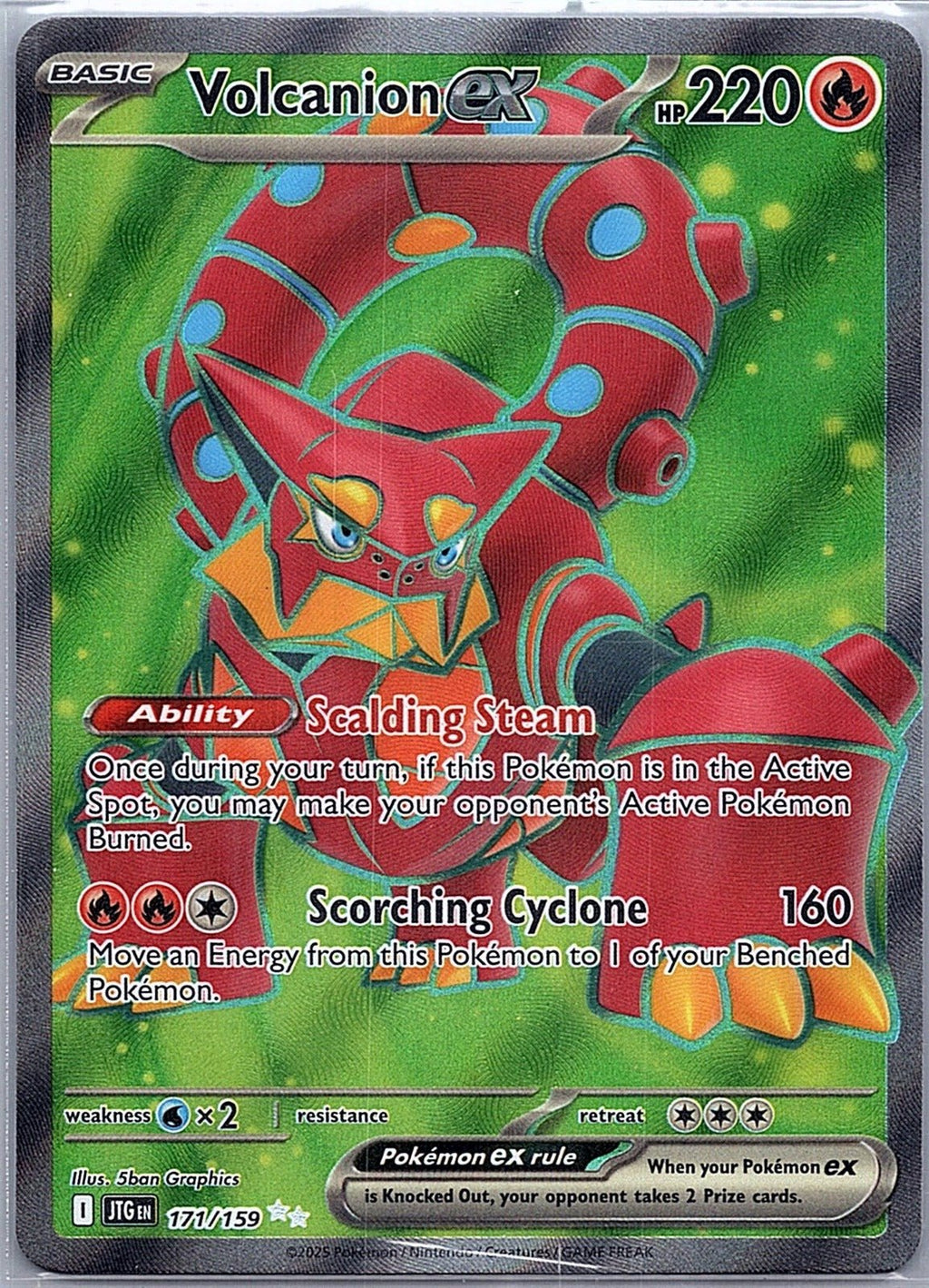 2025 - Pokémon TCG - Volcanion ex - SV09: Journey Together - 171/159 - NM - Pack Daddies Card Co