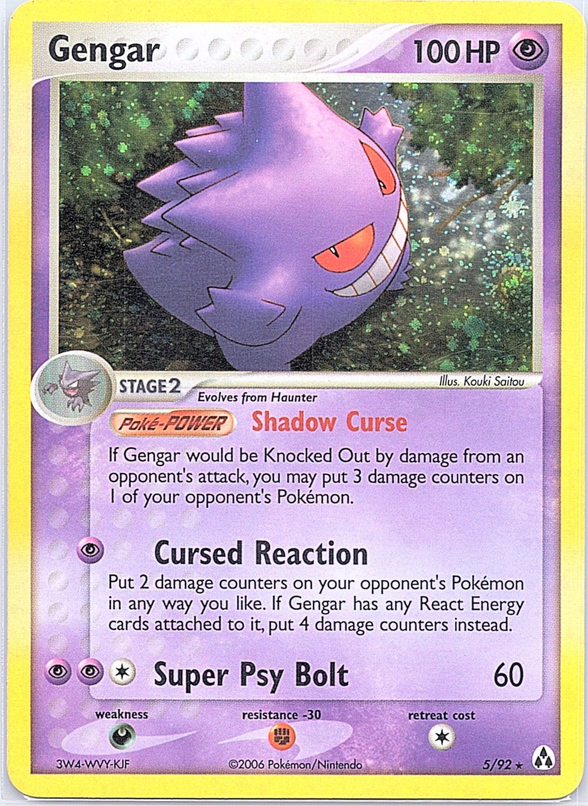 2006 - Pokémon TCG - Gengar - Legend Maker - 5/92 - NM