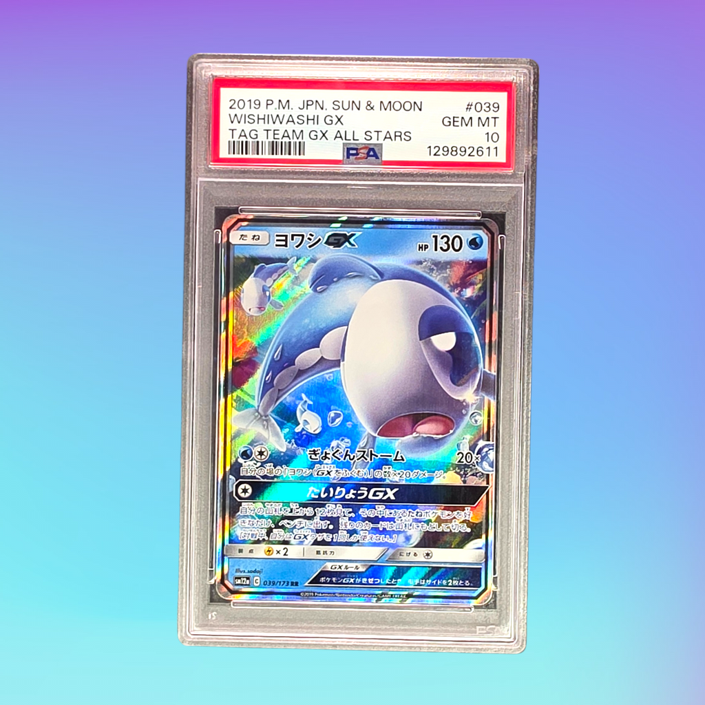2019 - Pokémon TCG - Wishiwashi GX - SM12a: TAG TEAM GX: Tag All Stars - 039/173 - PSA 10