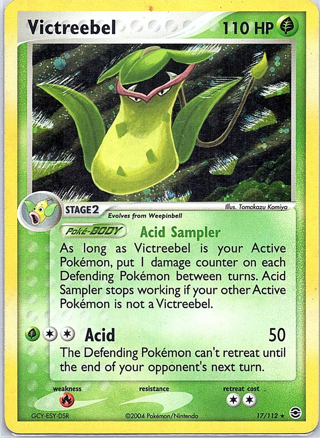 2004 - Pokémon TCG - Victreebel - FireRed & LeafGreen - 17/112 - HP - Holo