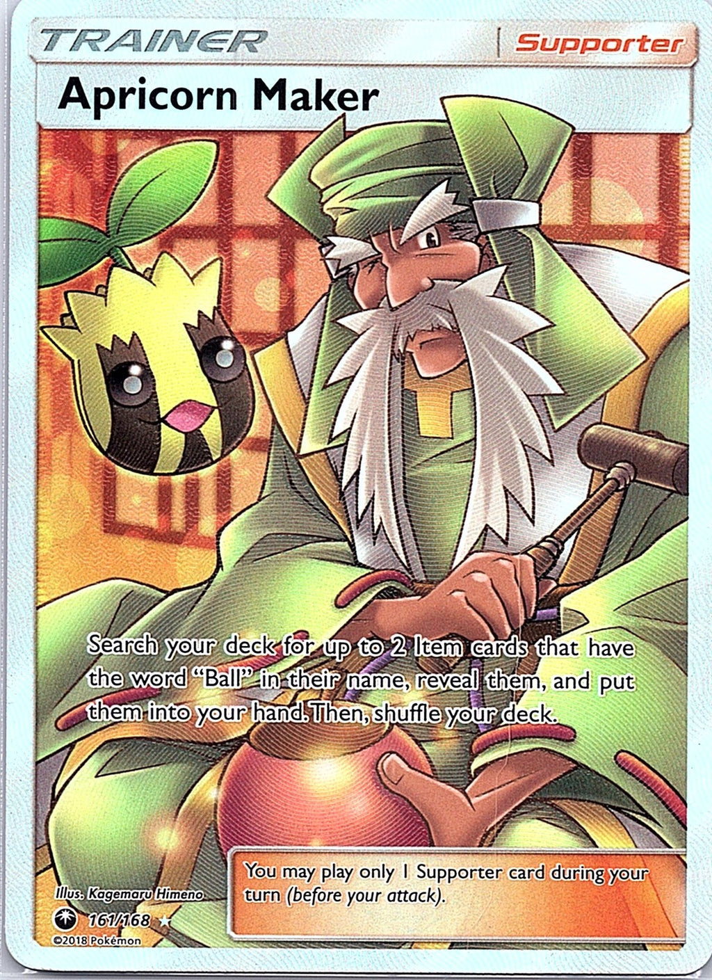 2018 - Pokémon TCG - Apricorn Maker (Full Art) - SM - Celestial Storm - 161/168 - NM