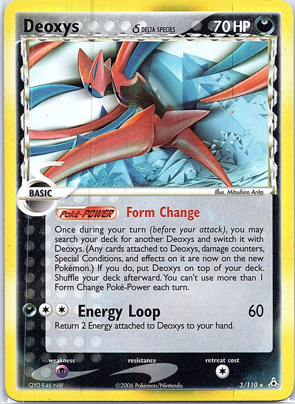 2006 - Pokémon TCG - Deoxys (Delta Species - Attack Forme) - Holon Phantoms - 3/110 - LP - Holo