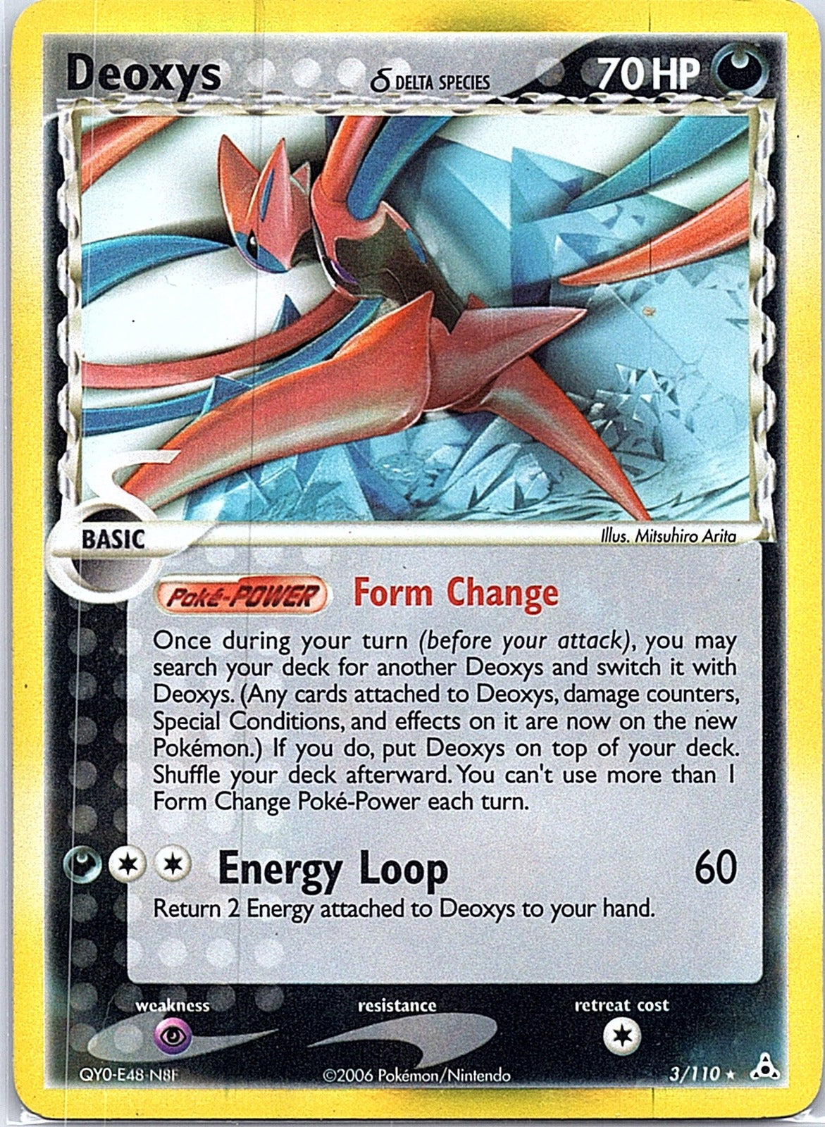 2006 - Pokémon TCG - Deoxys (Delta Species - Attack Forme) - Holon Phantoms - 3/110 - LP - Holo