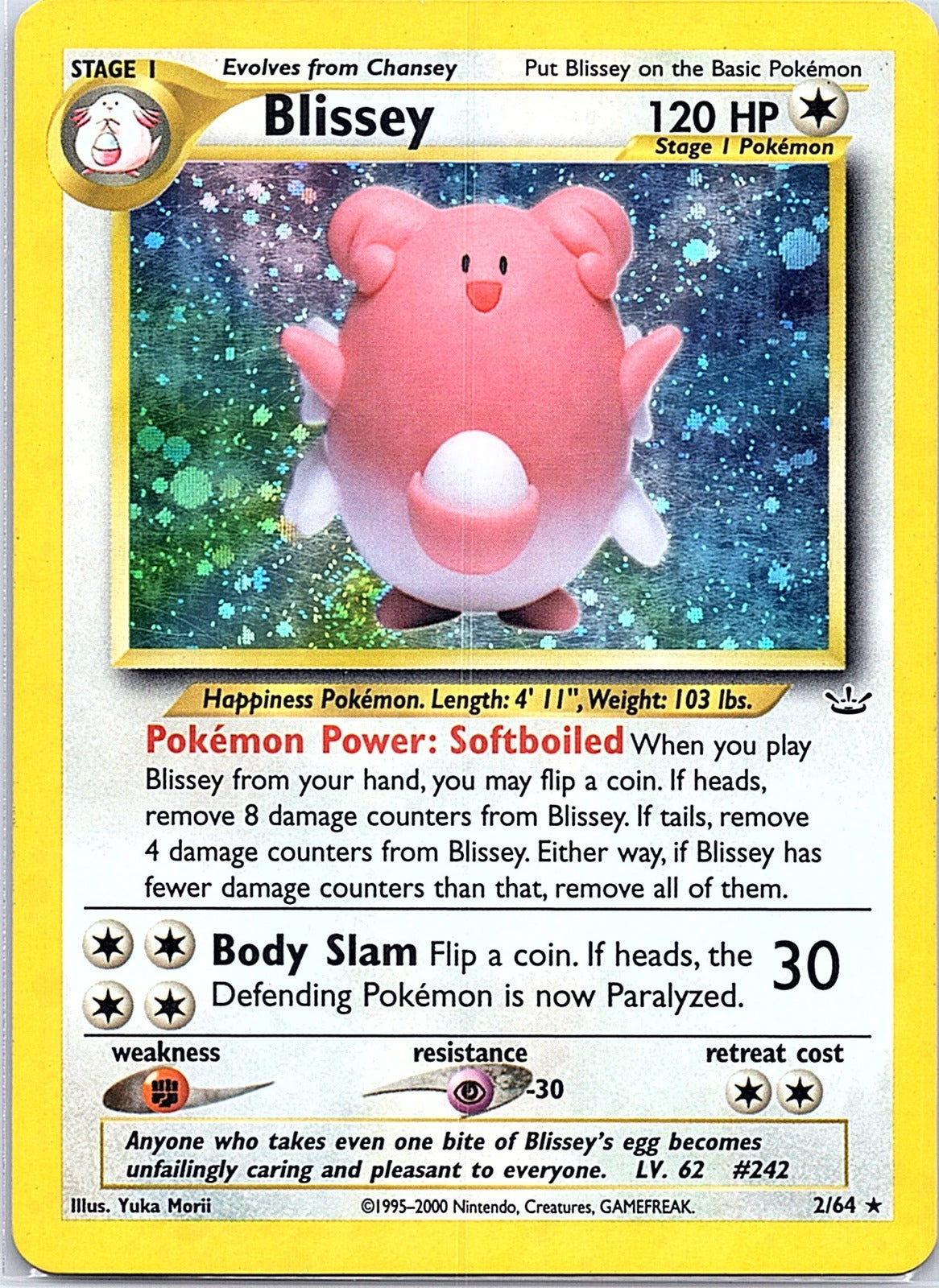 2001 - Pokémon TCG - Blissey - Neo Revelation - 02/64 - HP - Unlimited Holo