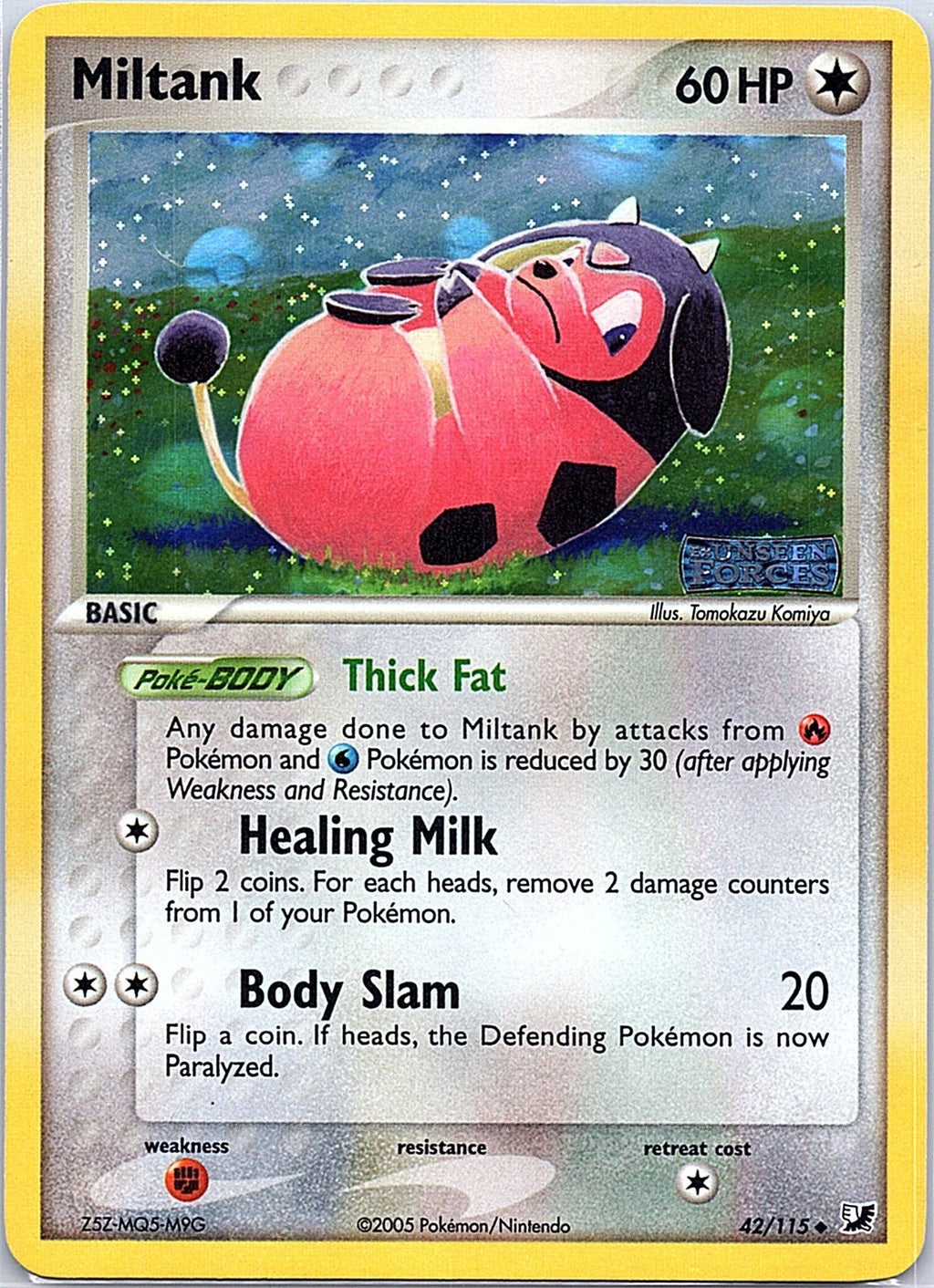 2005 - Pokémon TCG - Miltank - Unseen Forces - 42/115 - NM