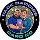 Logo of Breezy and Billy from Pack Daddies Card Co holding a pack of cards the size of a baby.