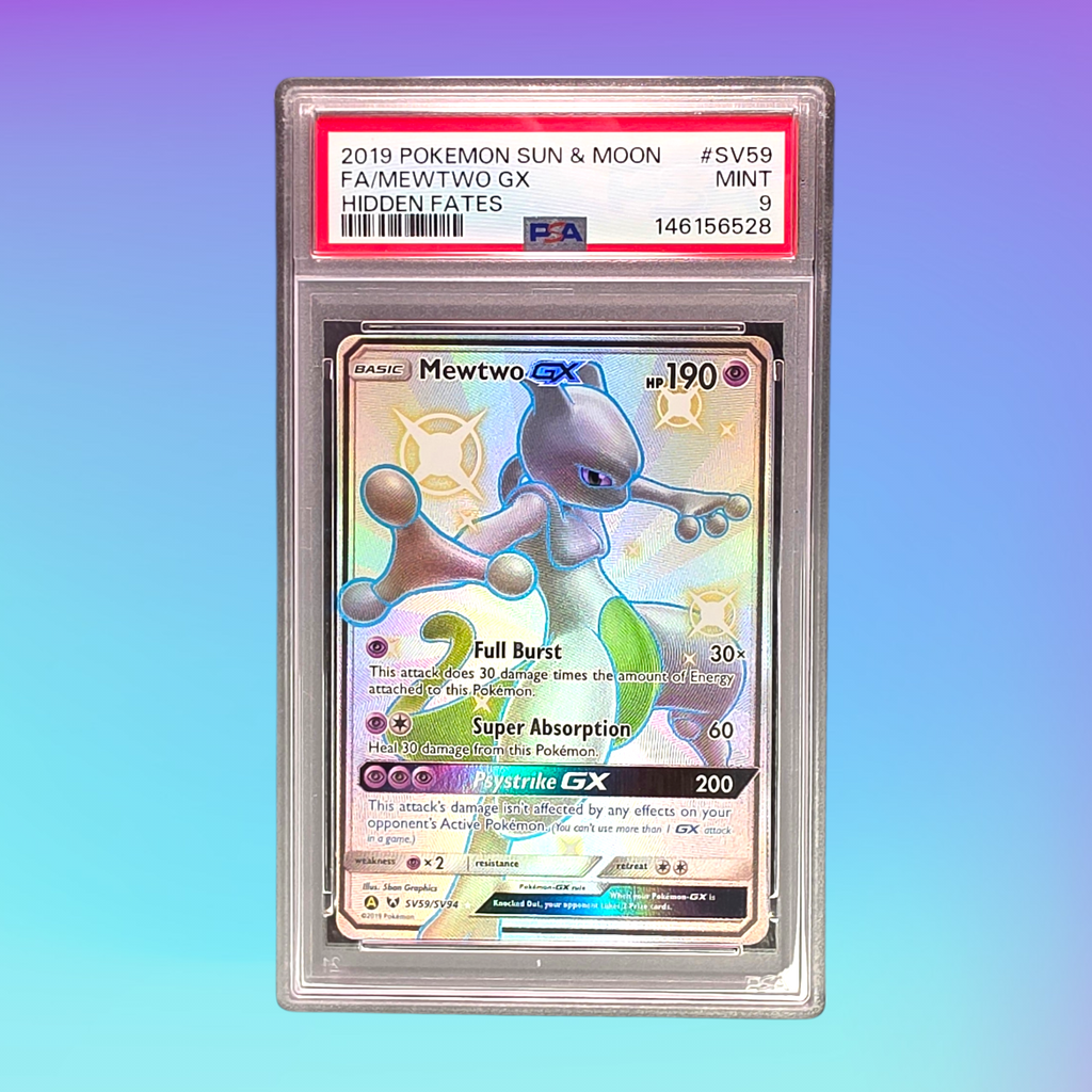 2019 - Pokémon TCG - Mewtwo GX Hidden Fates: Shiny Vault - SV59/SV94 - PSA 9