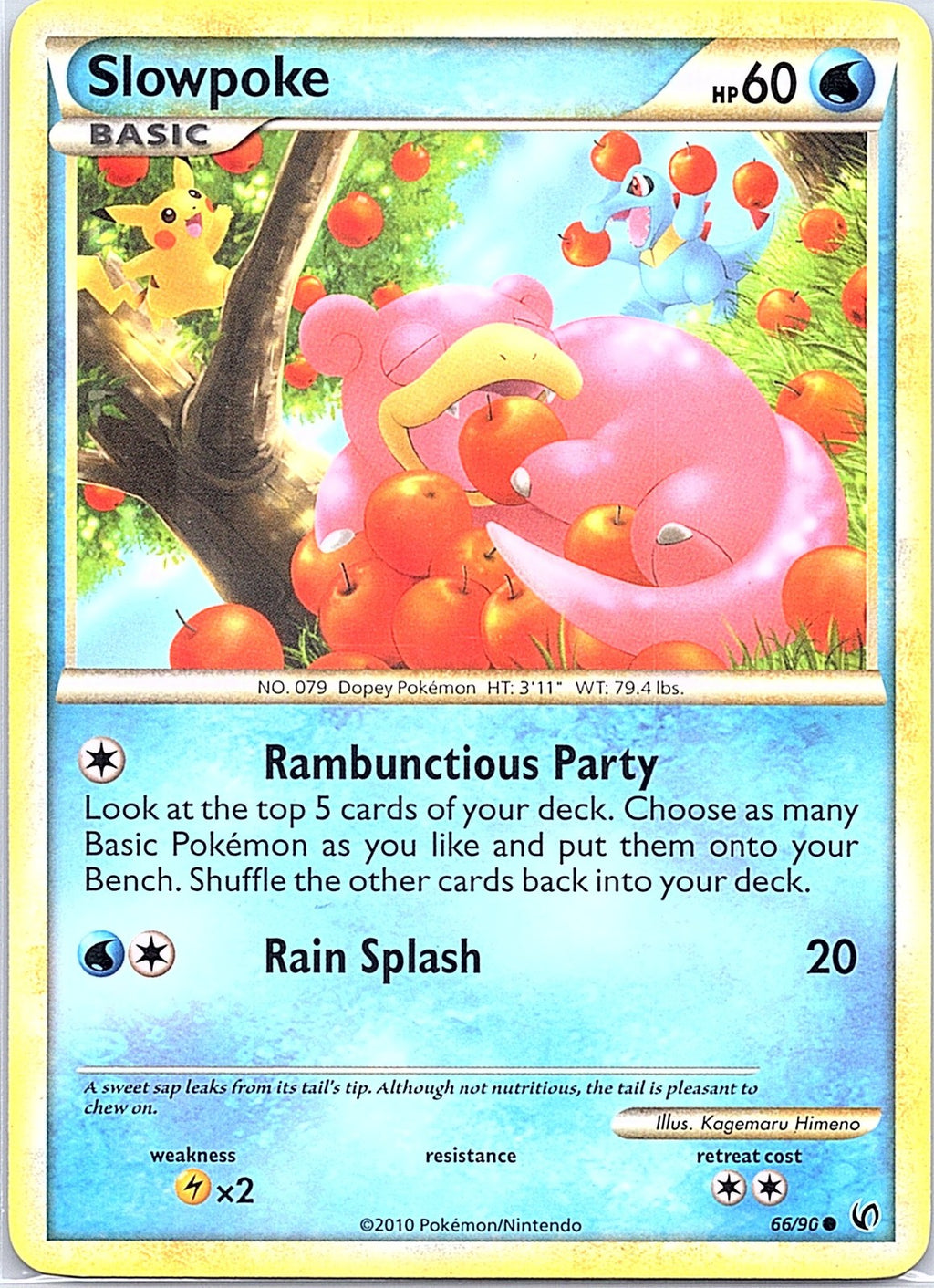 2010 - Pokémon TCG - Slowpoke - Undaunted - 66/90 - MP -