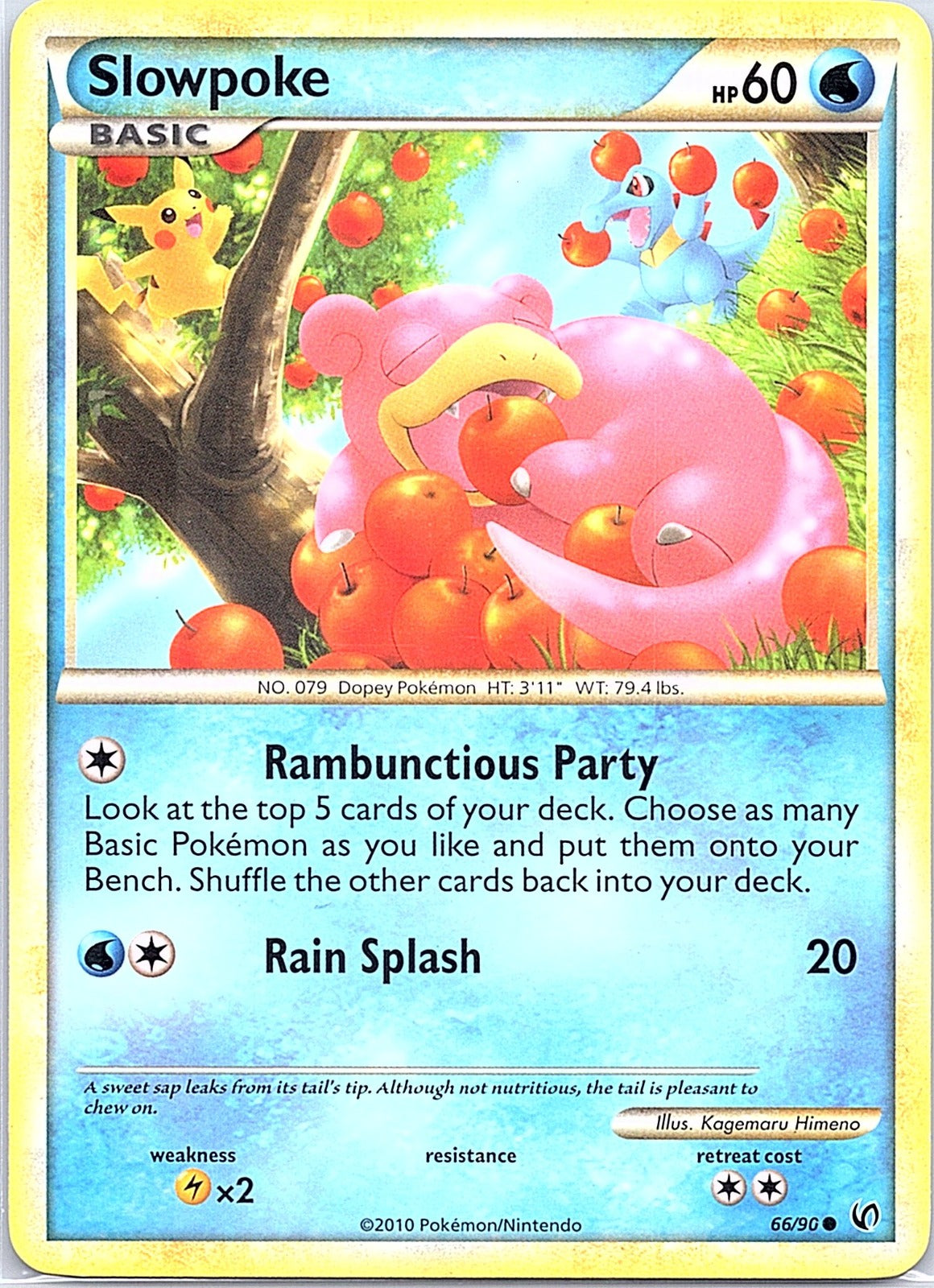 2010 - Pokémon TCG - Slowpoke - Undaunted - 66/90 - MP -