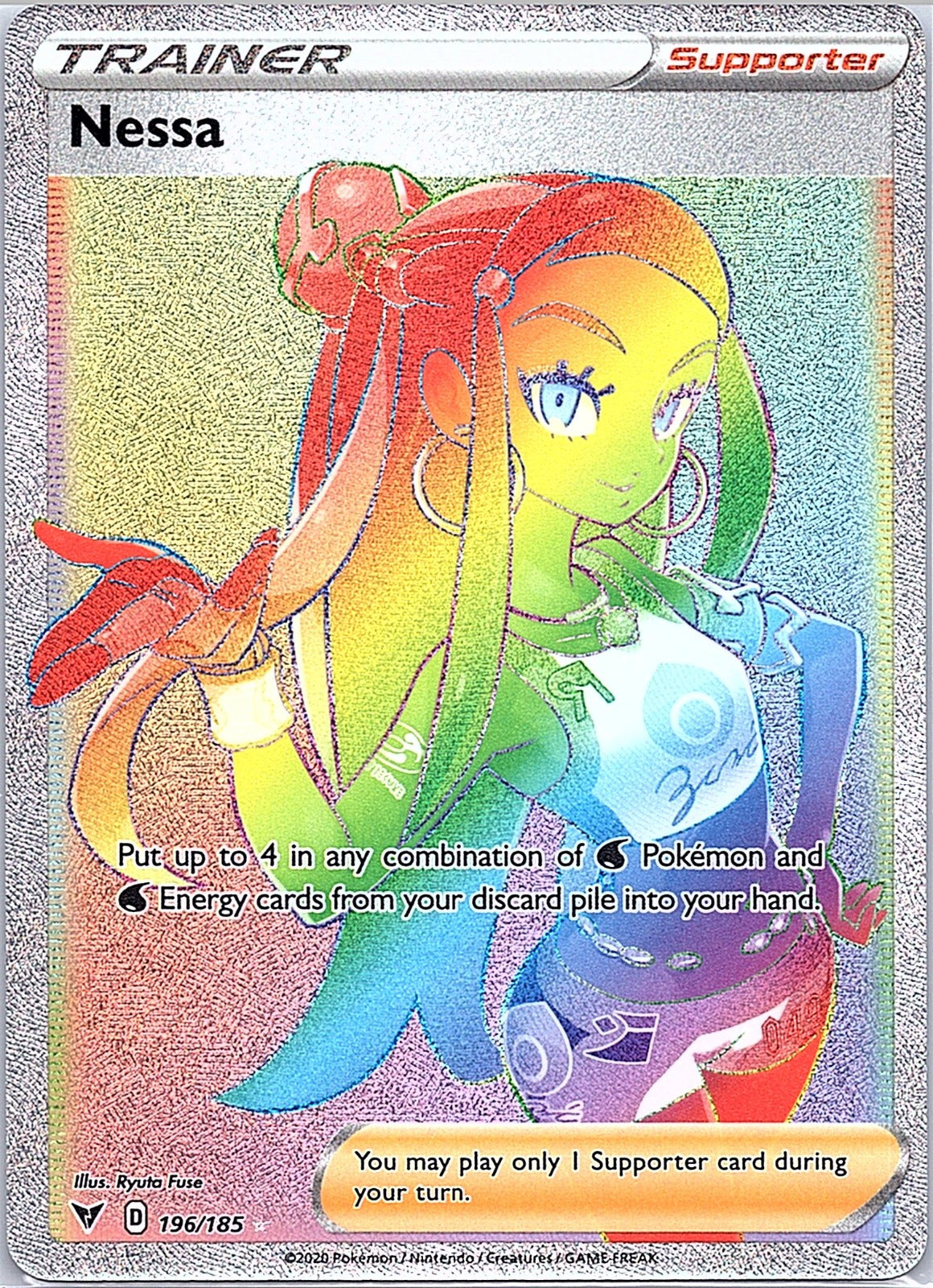 2020 - Pokémon TCG - Nessa (Secret) - SWSH04: Vivid Voltage - 196/185 - NM