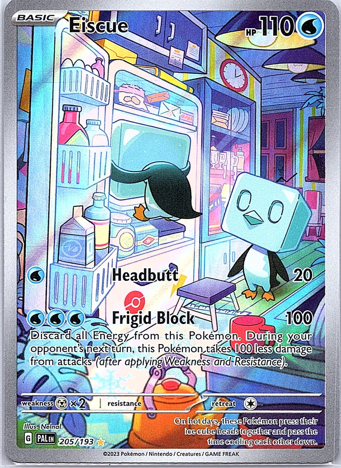 2023 - Pokémon TCG - Eiscue - SV02: Paldea Evolved - 205/193 - NM