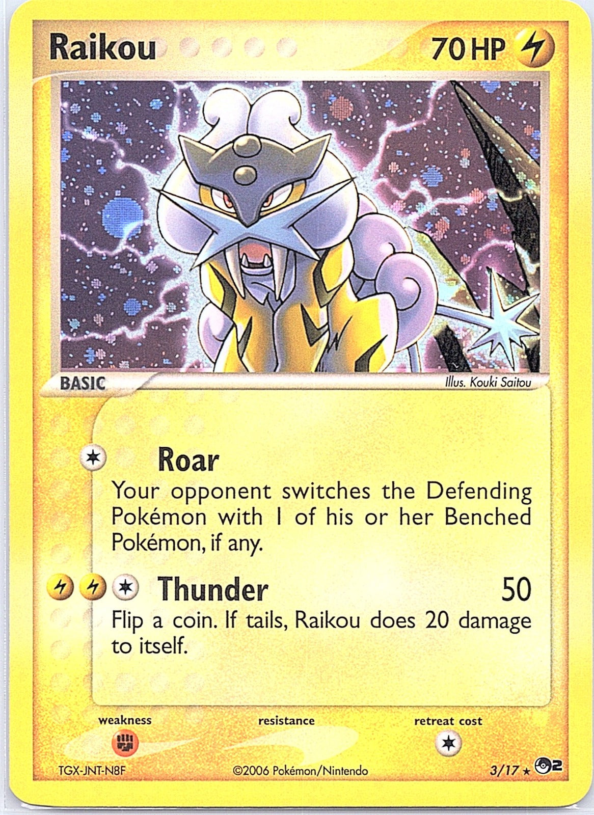 2026 - Pokémon TCG - Raikou - POP Series 2 - 003/017 - LP - Holo