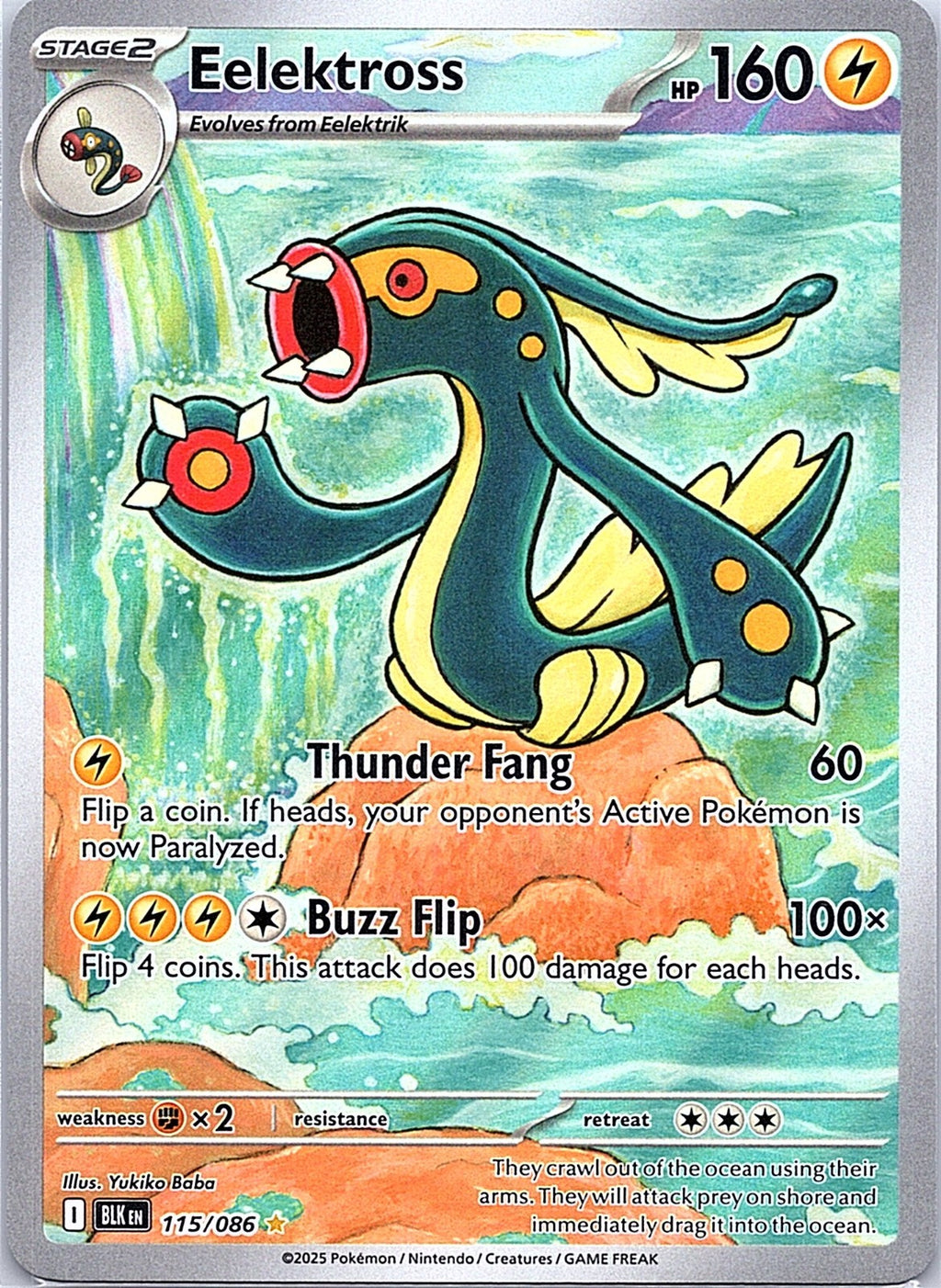2025 - Pokémon TCG - Eelektross - SV: Black Bolt - 115/086 - NM