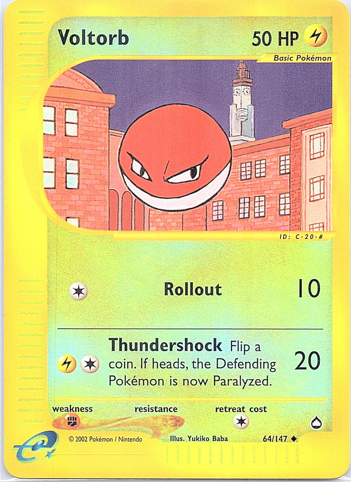 2003 - Pokémon TCG - Voltorb (64) - Aquapolis - 064/147 - LP - Reverse Holo