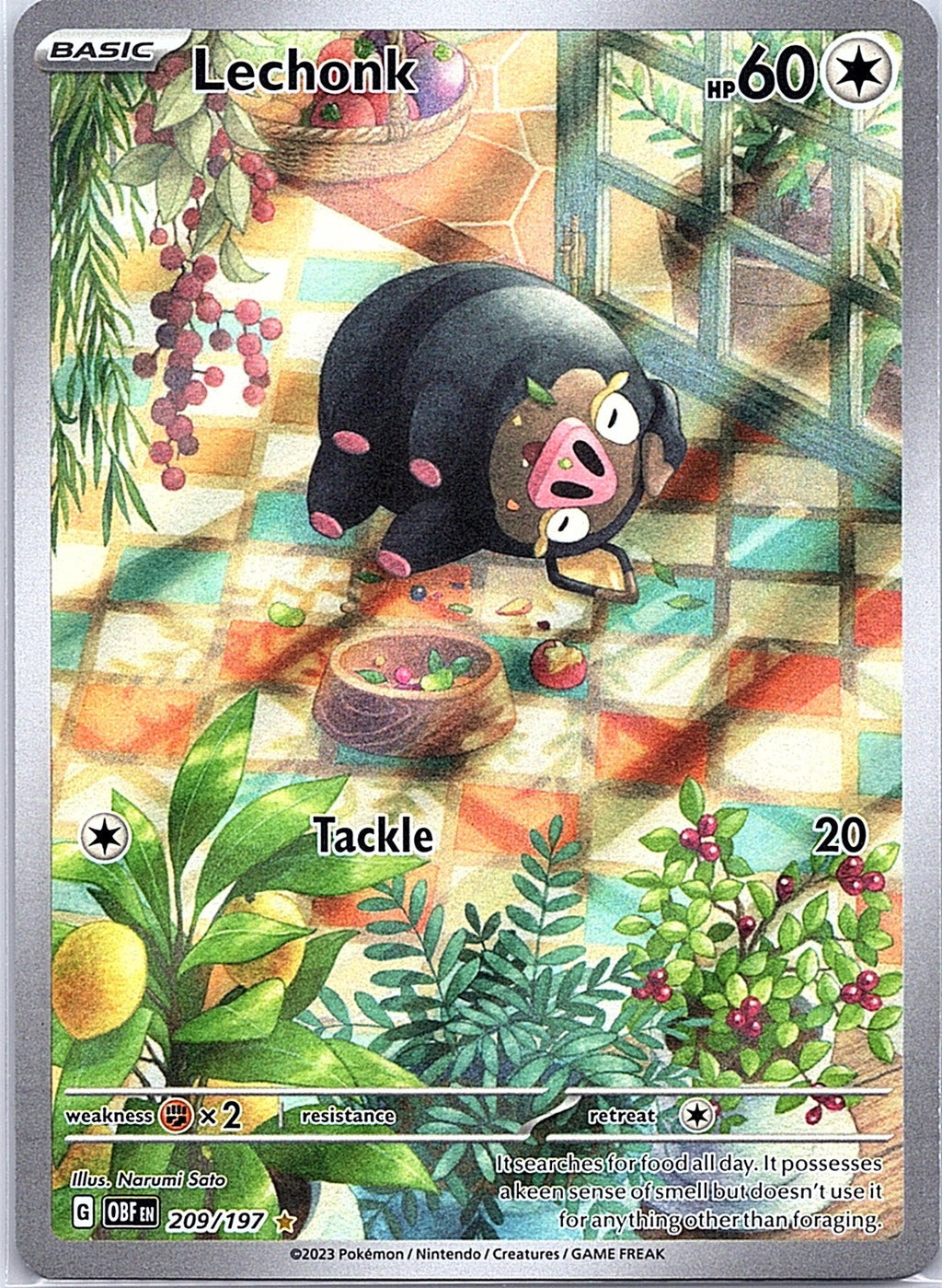 2023 - Pokémon TCG - Lechonk - SV03: Obsidian Flames - 209/197 - NM