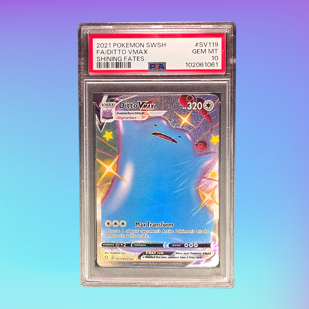 2021 - Pokémon TCG - Ditto VMAX Shining Fates: Shiny Vault - SV119/SV122 - PSA 10