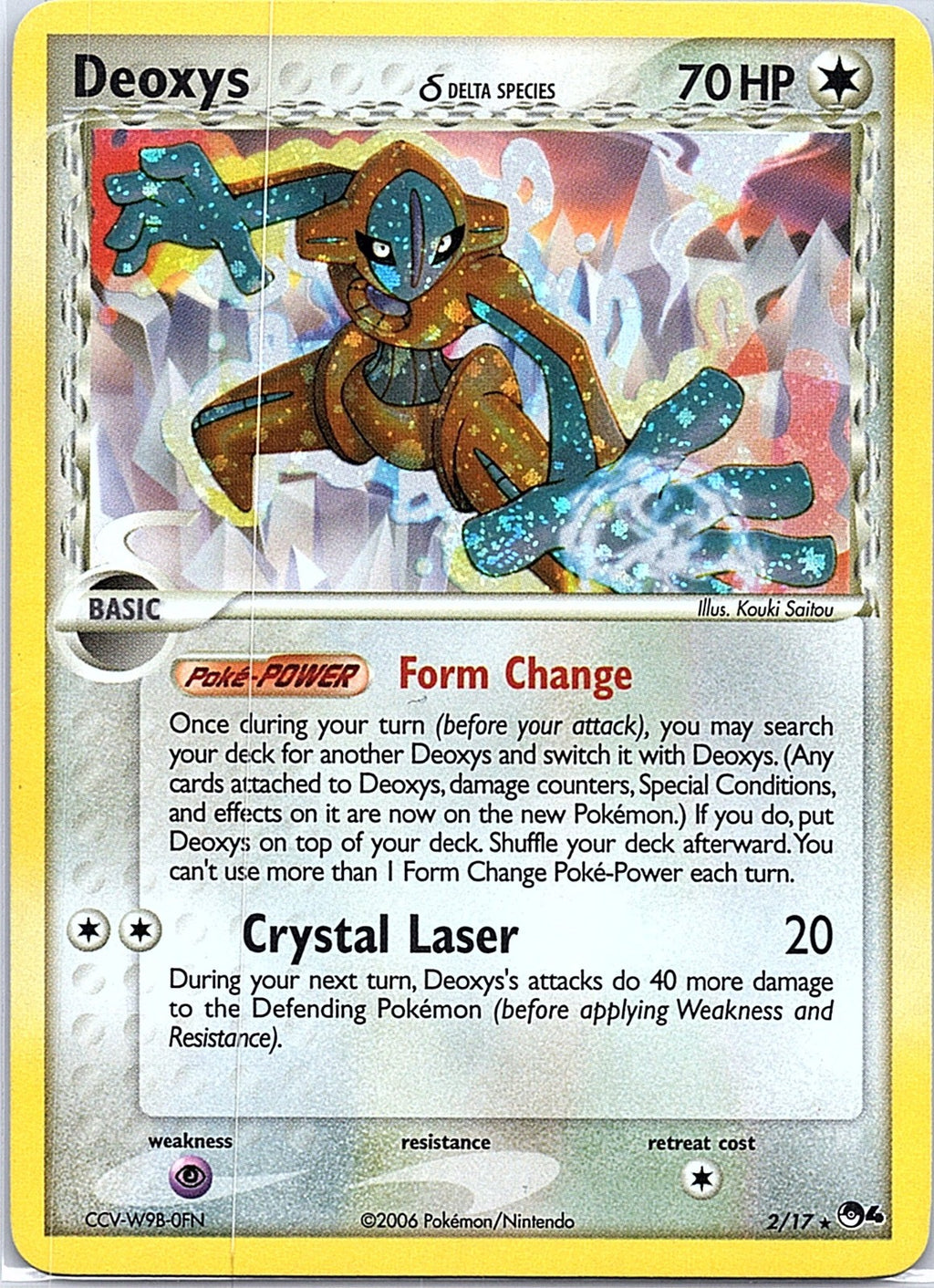 2026 - Pokémon TCG - Deoxys (Delta Species) - POP Series 4 - 002/017 - LP - Holo